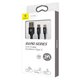 USB кабель Baseus Rapid, USB тип-C, USB тип-A, micro-USB тип-B, 120 см, 3 A, чорний, в нейлоновому обплетенні, 2 в 1, #CAMT-ASU01 Прев'ю 2