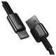 USB кабель Baseus Tungsten Gold, USB тип-C, USB тип-A, 100 см, 100 Вт, чорний, #CAWJ000001 Прев'ю 2