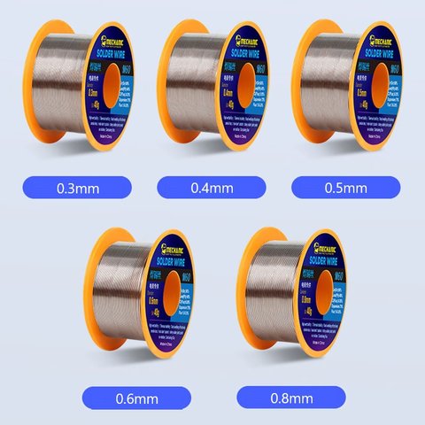 Припій Mechanic M60, Sn 60% , Pb 40%, флюс 1-3%, 0,8 мм, 40 г Прев'ю 1