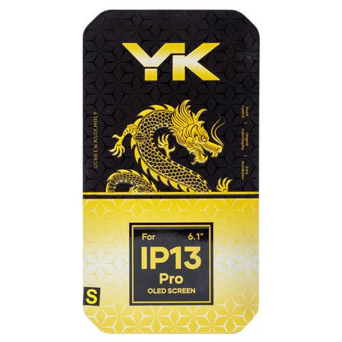 Дисплей для iPhone 13 Pro, черный, с рамкой, High Copy, без микросхемы, (OLED), YK OEM hard Превью 1