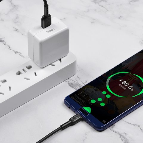 USB кабель Hoco X33, USB тип-C, USB тип-A, 100 см, 5 А, черный, VOOC, #6931474706119 Превью 3