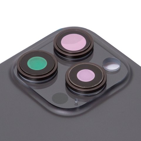 Housing Back Cover compatible with iPhone 16 Pro Max, (black, with camera lens, Original (PRC), black titanium) Preview 1