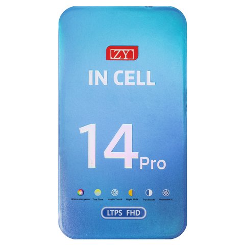 LCD compatible with iPhone 14 Pro, (black, with frame, AAA, (TFT), ZY, LTPS FHD) Preview 1