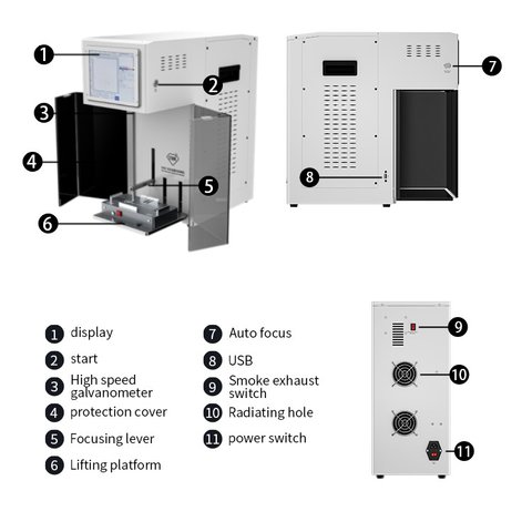Separador láser TBK 958Z , para grabado, para despegar el marco de pantalla y panel trasero, para desmontar vidrio de carcasa Vista previa  3