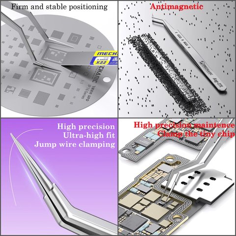 Pinzas para smd Mechanic Aax-17L, encorvado, 140 mm Vista previa  2