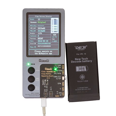 Batería Deji puede usarse con Apple iPhone 12, Li-ion, 3.83 V , 3310 mAh, mayor capacidad, sin mensaje de error, decode battery Vista previa  1