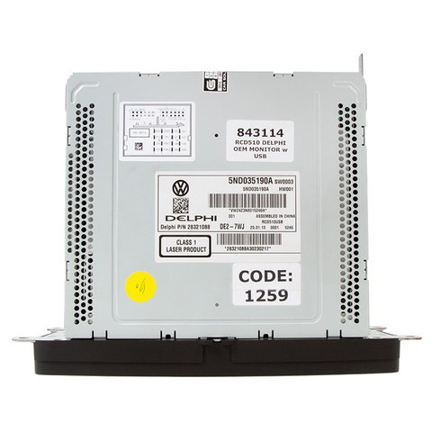 Головний  пристрій Volkswagen RCD510 Delphi (5ND 035 190A) Прев'ю 3