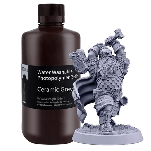 Фотополимерная смола для 3D-принтера ELEGOO Ceramic Grey (водосмываемая), 1 кг Превью 6