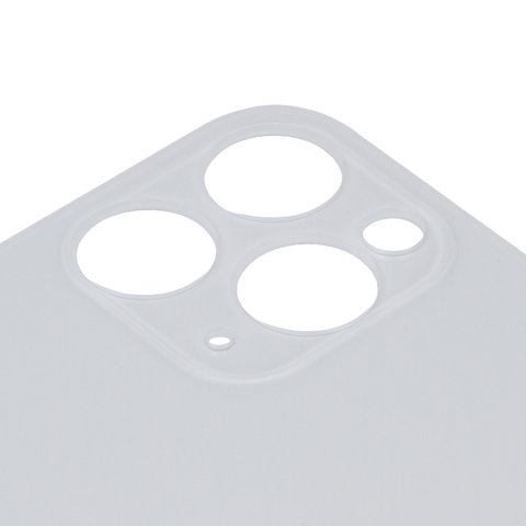 Задняя панель корпуса для iPhone 11 Pro, серебристая, белая, не нужно снимать стекло камеры, Original (PRC), big hole, matte silver Превью 1