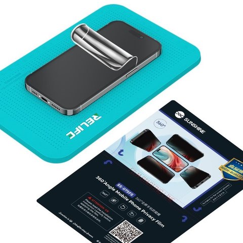 Гідрогелева плівка Sunshine SS-075FS, Anti-Peeping, 180 мм, 120 мм, 25 шт., 360° Прев'ю 1