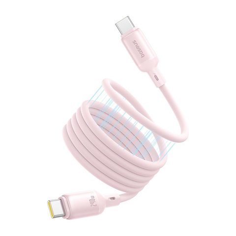 USB кабель Baseus PicoGo, 2xUSB тип-C, 100 см, 240 Вт, рожевий, силіконовий, магнітний, #P10376800411-00 Прев'ю 1