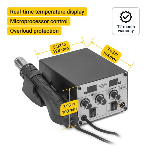Hot Air Rework Station Accta 401A (110 V) Preview 1