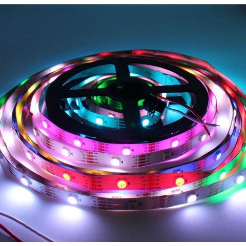 Tira de luces LED RGB SMD5050, WS2813 (blanca, con controles,  IP20, 5 V, 30 LED/m, 5 m) Vista previa  3